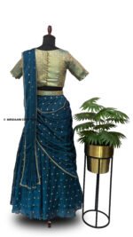 SITARA – Brocade & Chiffon Embroidered Lehenga Set - Image 3