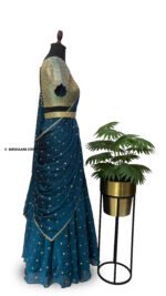 SITARA – Brocade & Chiffon Embroidered Lehenga Set - Image 2