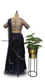 SITARA – Brocade & Chiffon Embroidered Lehenga Set - Image 3