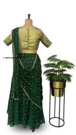 SITARA – Brocade & Chiffon Embroidered Lehenga Set - Image 3