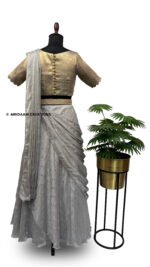 SITARA – Brocade & Chiffon Embroidered Lehenga Set - Image 3