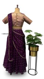 SITARA – Brocade & Chiffon Embroidered Lehenga Set - Image 2