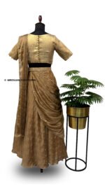 SITARA – Brocade & Chiffon Embroidered Lehenga Set - Image 3