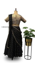 SITARA – Brocade & Chiffon Embroidered Lehenga Set - Image 2