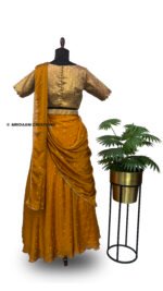 SITARA – Brocade & Chiffon Embroidered Lehenga Set - Image 3