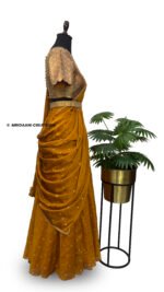 SITARA – Brocade & Chiffon Embroidered Lehenga Set - Image 2